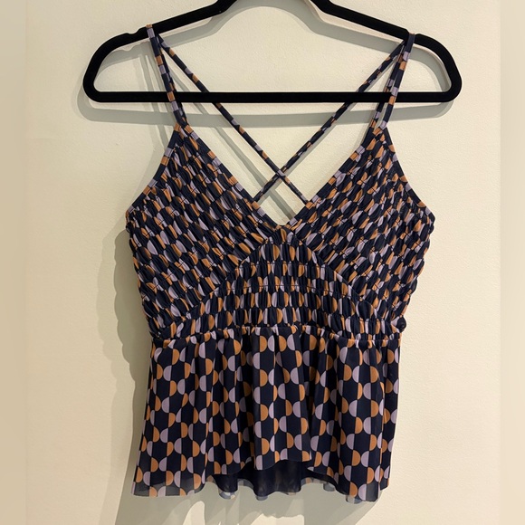 Anthropologie Mesh V Neck Tank Top Size Small - Picture 2 of 5